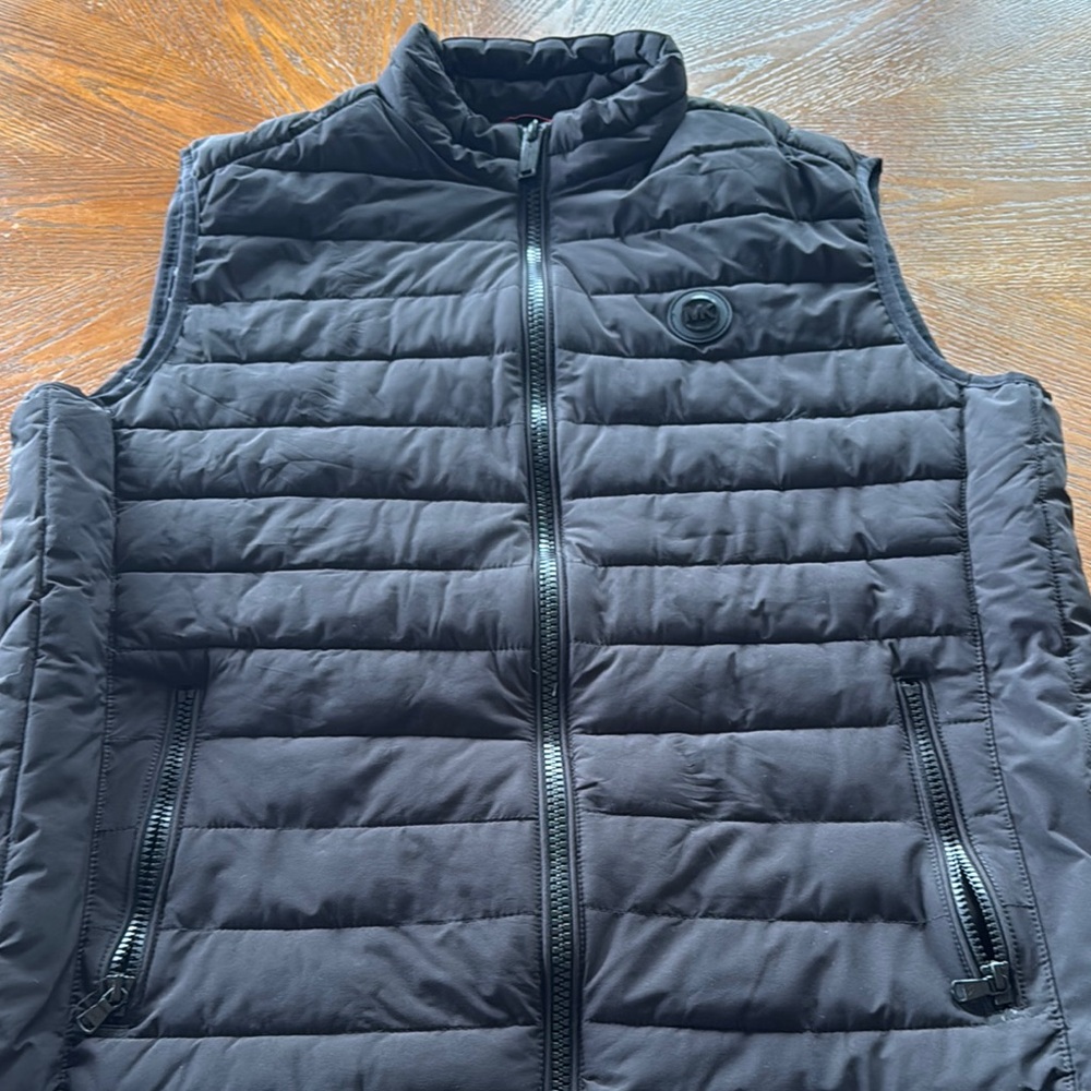 Black Puffer Vest with Logo